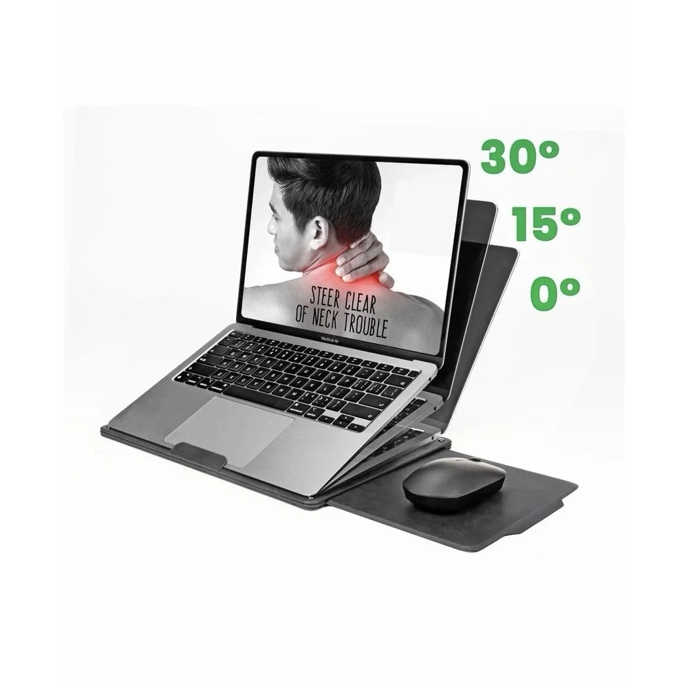 PUNCUBE Portable Lap Desk - with Retractable‎ Mouse Pad, Black